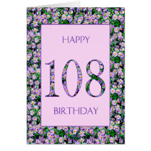 108th Birthday Purple Daisies