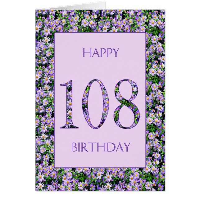 108th Birthday Purple Daisies (Front)