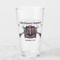 108th Infantry Regiment 16 oz Glass