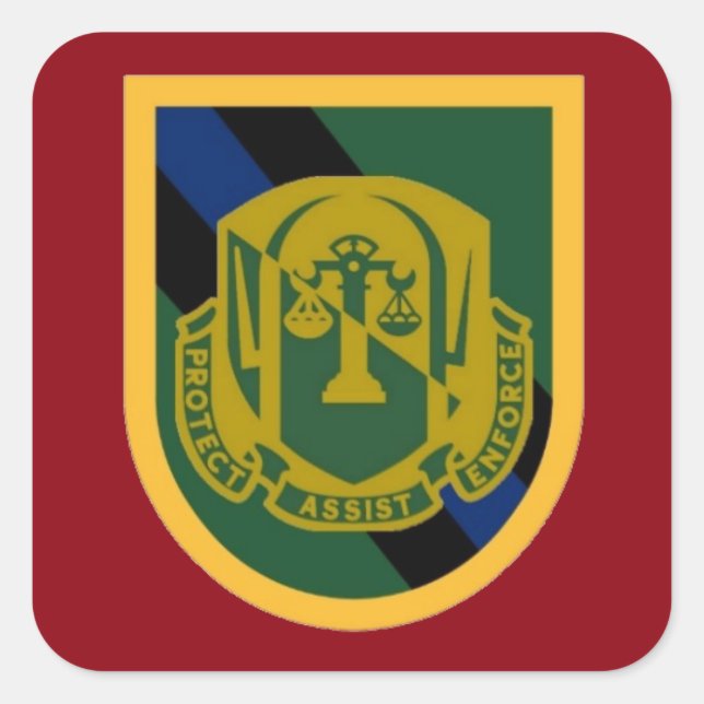 108TH MILITARY POLICE CO BERET FLASH/DUI STICKERS (Front)