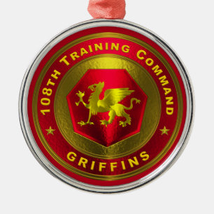 108th Training Command Christmas  Metal Ornament