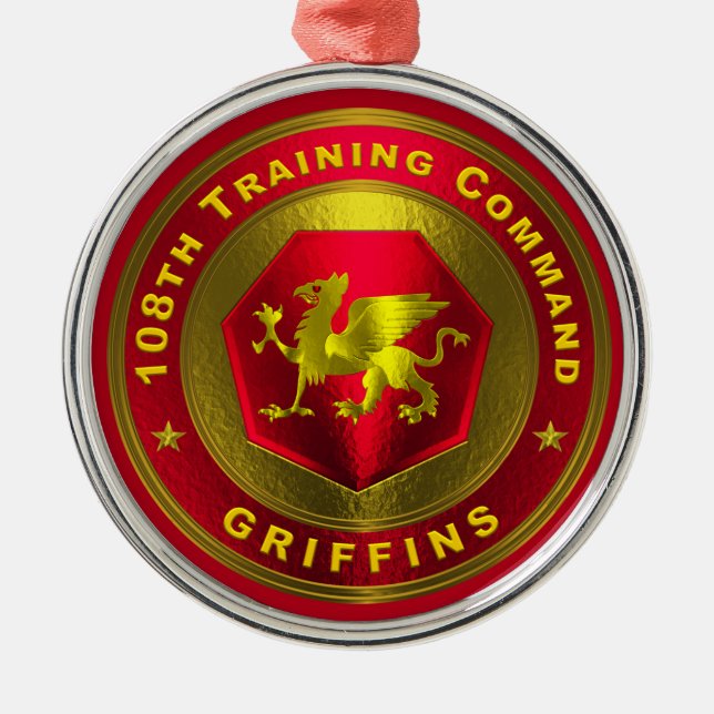 108th Training Command Christmas  Metal Ornament (Front)