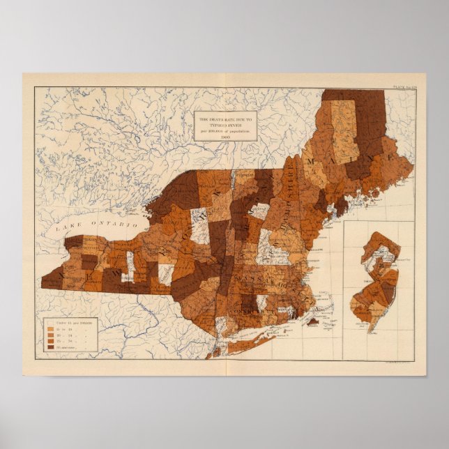 109 Typhoid fever NY, NJ, New England Poster (Front)