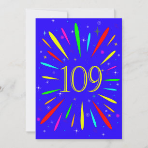 109th Birthday Party Invitation Explosion