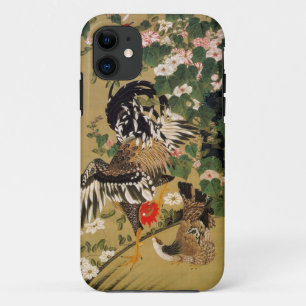 10. 芙蓉双鶏図, 若冲 Chinese Hibiscus & Rooster, Jakuchū iPhone 11 Case