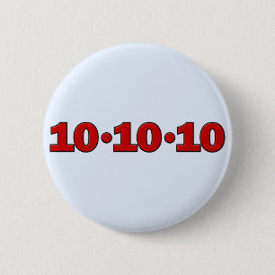 10-10-10: October 10, 2010 6 Cm Round Badge