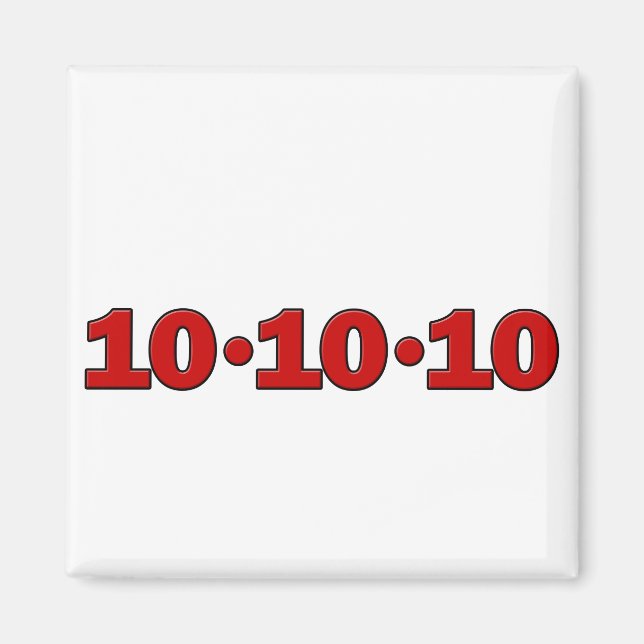 10-10-10: October 10, 2010 Magnet (Front)