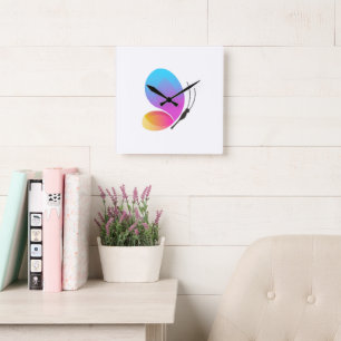 10.75" Butterfly Acrylic Square Wall Clock
