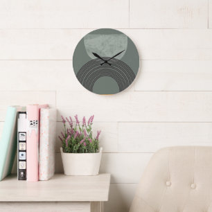 10.75" Geometric Abstract Round Acrylic Wall  Large Clock
