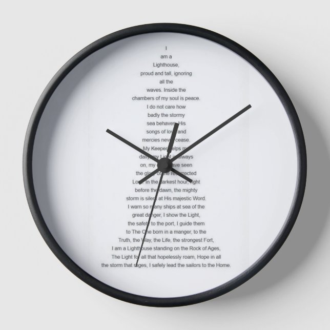 10.75" Round Acrylic Wall Clock- Lighthouse Clock (Front)