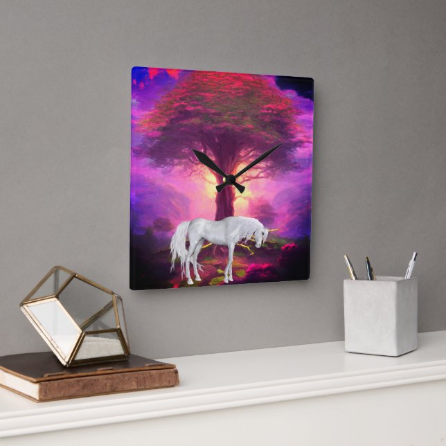 10.75" Square Acrylic Wall Clock (Office)