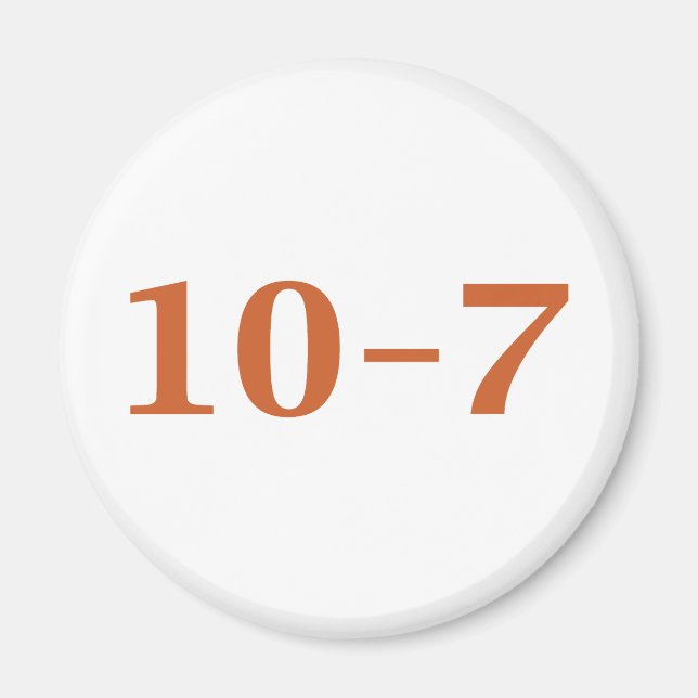 10-7  Out of Service Magnet (Front)