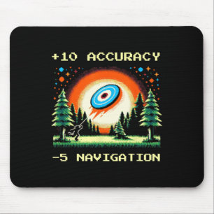 +10 Accuracy –5 Navigation Pixel Disc Golf Gamer  Mouse Pad