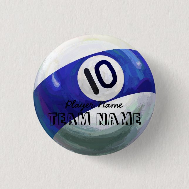 10 Ball 3 Cm Round Badge (Front)