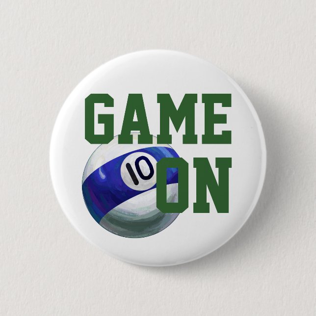 10 Ball 6 Cm Round Badge (Front)
