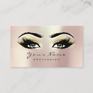 10 Beauty Salon Loyalty Card Makeup Rose Lashes