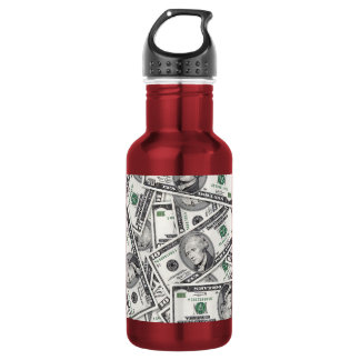 $10 Bill Money Pattern 532 Ml Water Bottle