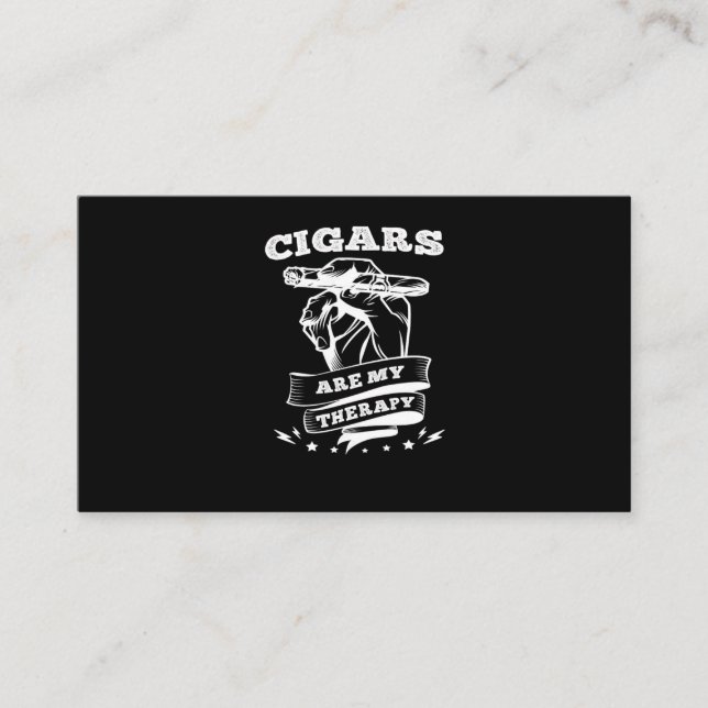 10.Cigars Are My Therapy Business Card (Front)