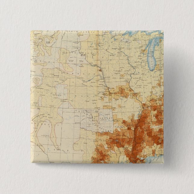 10 Coloured population 1890 15 Cm Square Badge (Front)