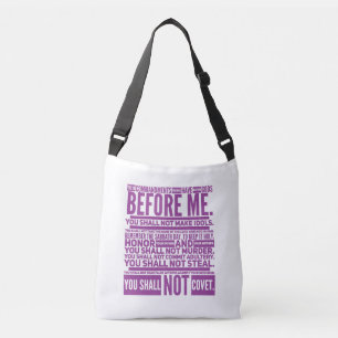 10 Commandments- Cross Body Bag, Medium Crossbody Bag