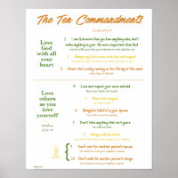 10 Commandments for Kids--Earth Tones