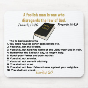 10 Commandments Mousepad