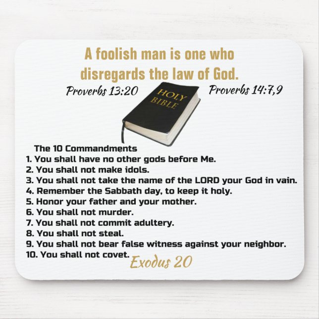 10 Commandments  Mousepad (Front)