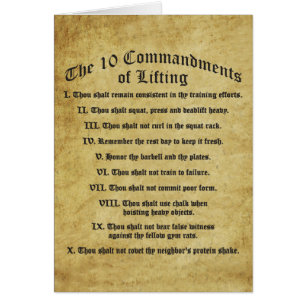 10 Commandments of Lifting