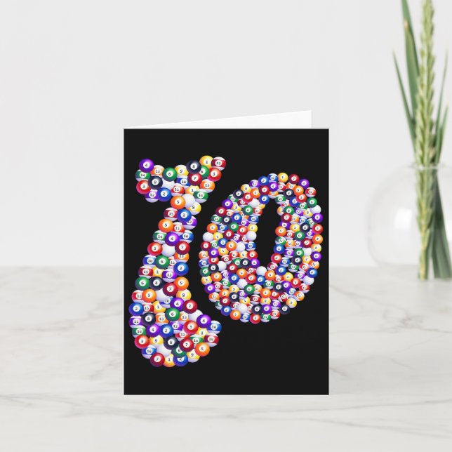 10 Composed Of Billiard Pool Table  Card (Front)