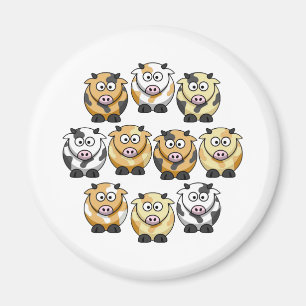10 Cow Fridge Magnet