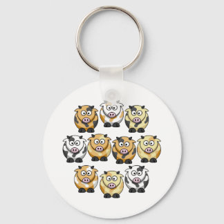 10 Cow Small Keychain