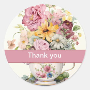 10 Cup of flowers Hershey's Miniatures Classic Round Sticker