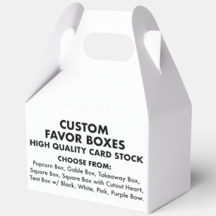 10 Custom Personalised Large Gable Favour Boxes