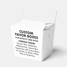 10 Custom Personalised Small Take Out Favour Boxes