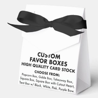 10 Custom Personalised Tent Favour Boxes w/ Ribbon