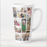 10 Custom Photo Collage Latte Mug<br><div class="desc">Looking for a unique and personalised way to showcase your favourite memories with your loved ones? Our Custom Photo Collage are the perfect solution! This product allows you to showcase your cherished family moments or unforgettable vacation memories in a personalised and creative way. They make a great Christmas gift or...</div>