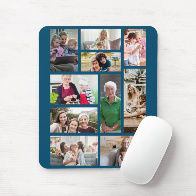 10 Custom Photo Collage Mouse Pad (With Mouse)
