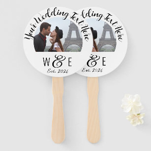 10 Custom Script Text Program Fans Wedding Favor