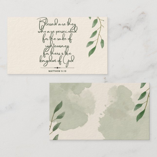 10 Days of Scripture Verse Cards | Matthew 5:10 (Front/Back)