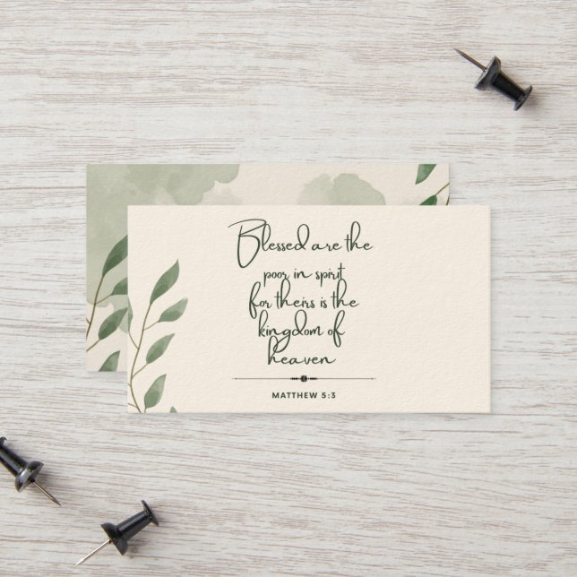 10 Days of Scripture Verse Cards | Matthew 5:3 (Front/Back In Situ)