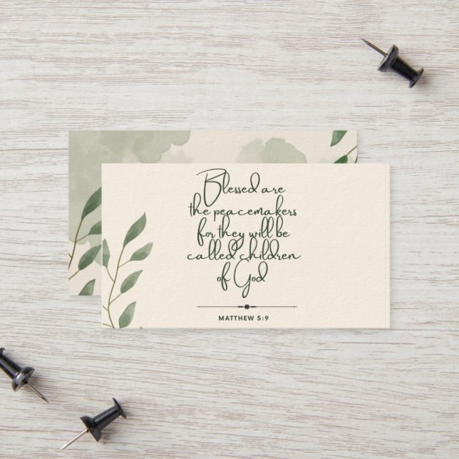 10 Days of Scripture Verse Cards | Matthew 5:9 (Front/Back In Situ)