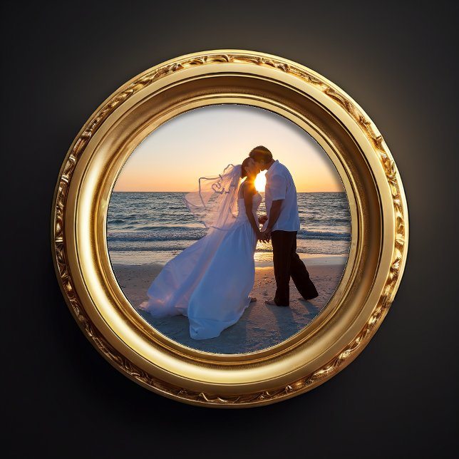 10" Diameter Circle Shape Wedding Photo Print (Trim for a 10" Diameter Circle Shape Wedding Photo Print for your own frame)