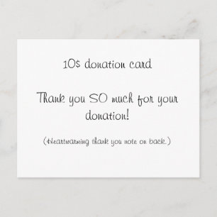 $10 Donation Card