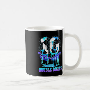 10 Double Digits 10th Birthday Boy Soccer Ice Drip Coffee Mug