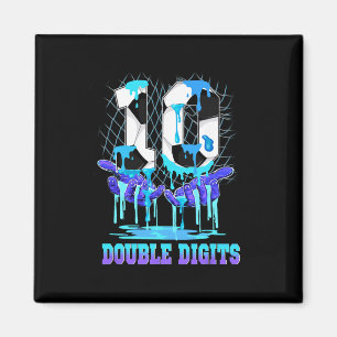 10 Double Digits 10th Birthday Boy Soccer Ice Drip Magnet