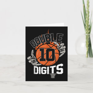 10 Double Digits Ten Basketball 10 Year Old Birthd Card