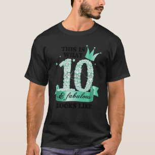 10 & Fabulous I Turquoise White Party Group Photo  T-Shirt