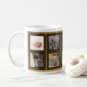 10 Family Photo Collage Custom Instagram Modern Coffee Mug