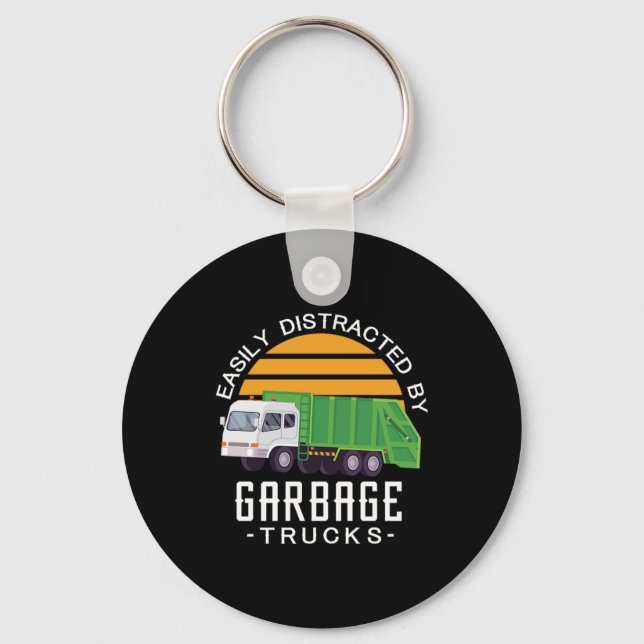 10.Garbage Truck for a Garbage Trucks Fan Key Ring (Front)