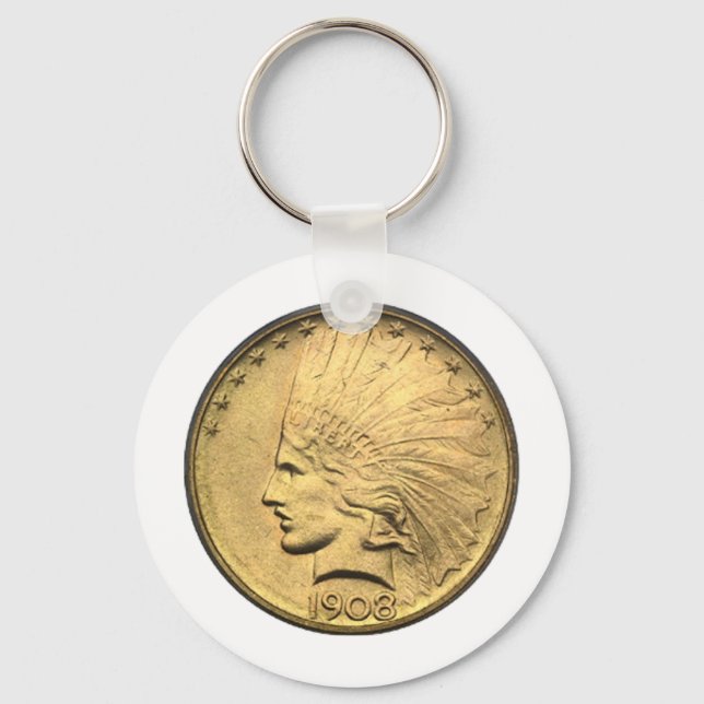 $10 GOLD PIECE KEY RING (Front)